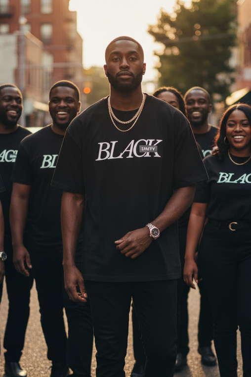 Men's Oversized T-Shirt: Black Unity