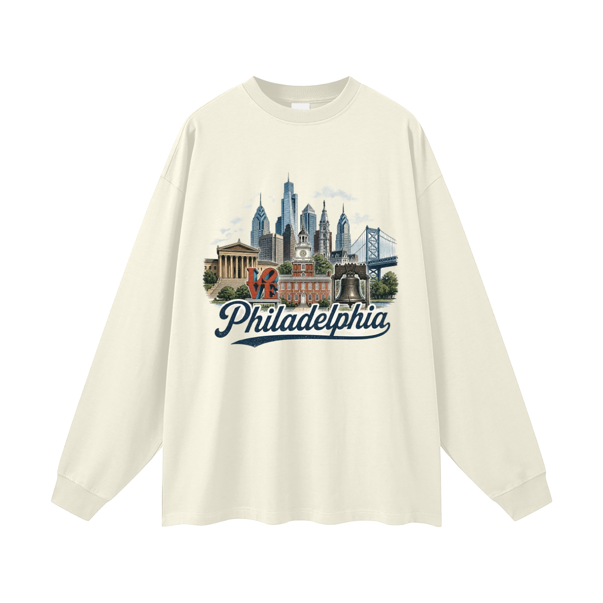 Philadelphia - Men's Oversized Long Sleeve T-Shirt