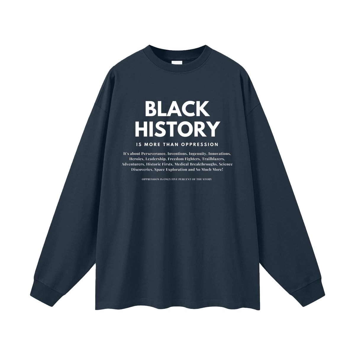 Men's Unisex Long Sleeve T-Shirt: Black History Is Not...