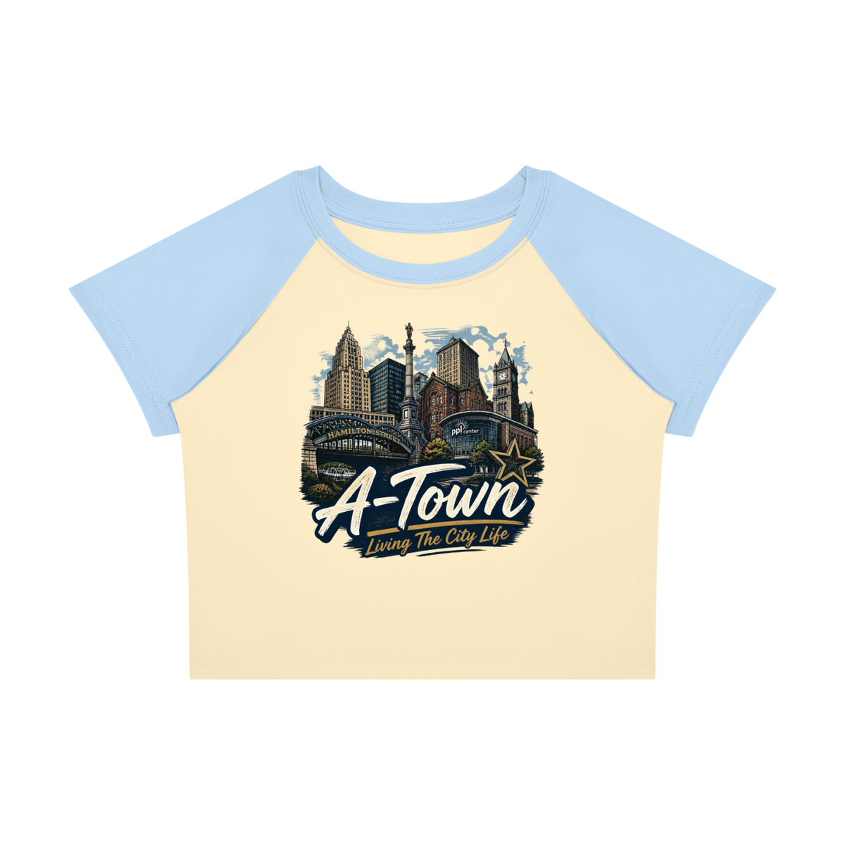 Women’s Raglan Color Block Baby T-Shirt: A-Town City Living