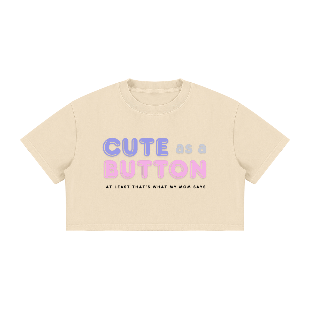 Women's Mineral Wash Cotton Crop T-Shirt