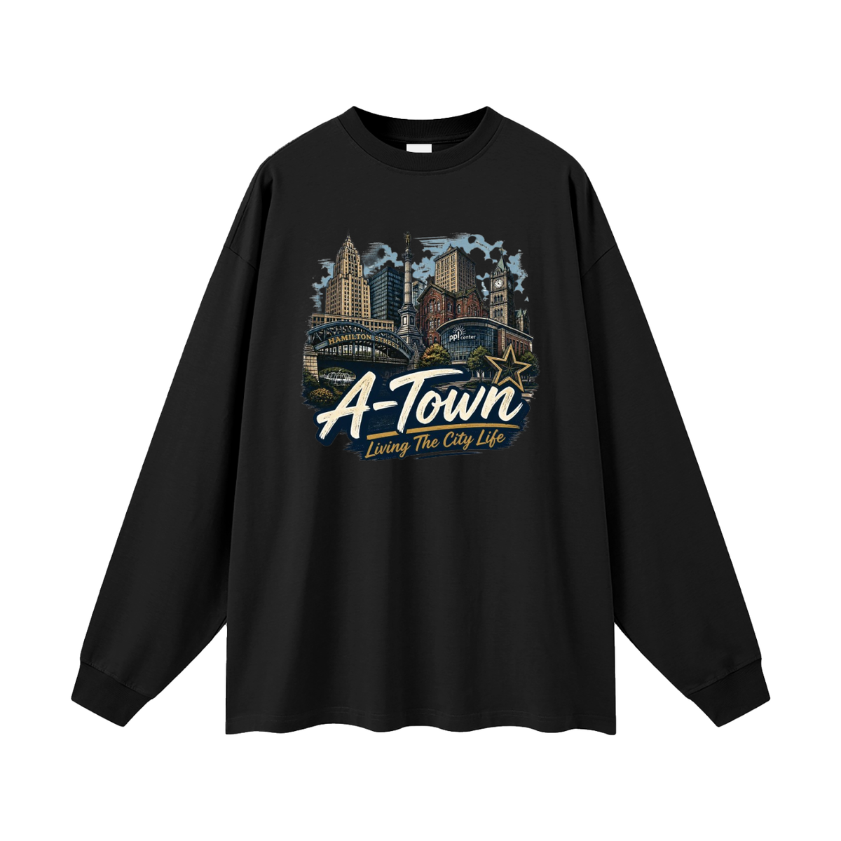 A-Town/Allentown Men's Oversized Long Sleeve T-Shirt