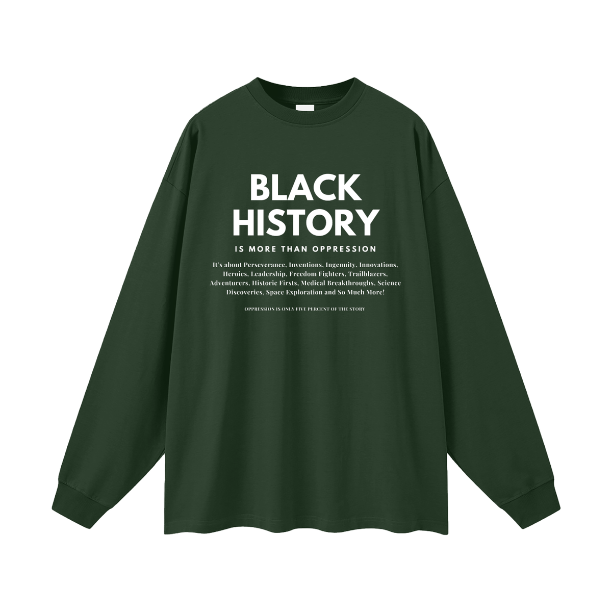 Men's Unisex Long Sleeve T-Shirt: Black History Is Not...