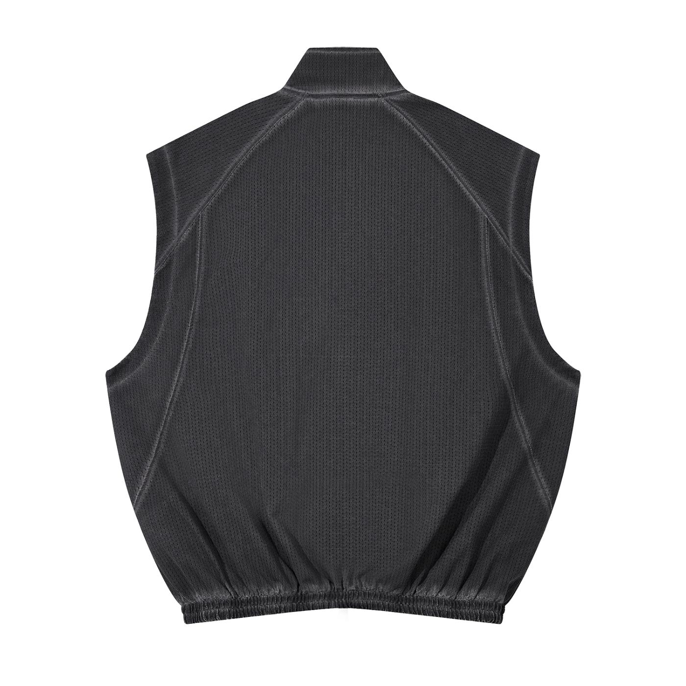 Vintage Wash Mesh Full-Zip Vest