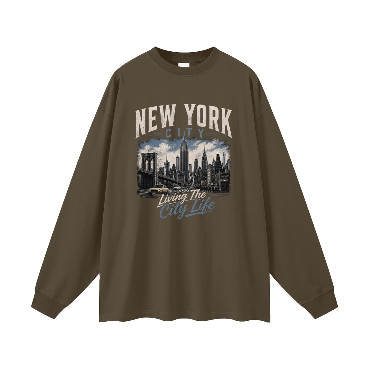 New York - Men's Oversized  Long Sleeve T-Shirt