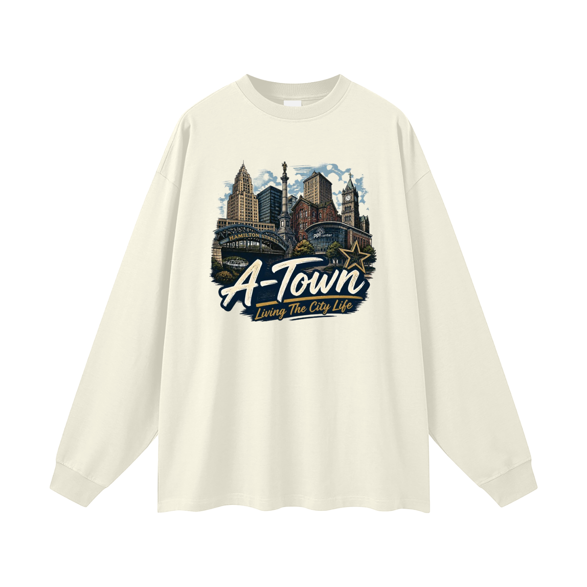 A-Town/Allentown Men's Oversized Long Sleeve T-Shirt