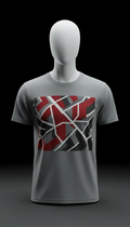 Steel Grey Graphic Tee Bold Chest Print