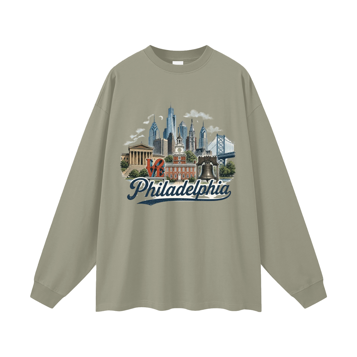 Philadelphia - Men's Oversized Long Sleeve T-Shirt
