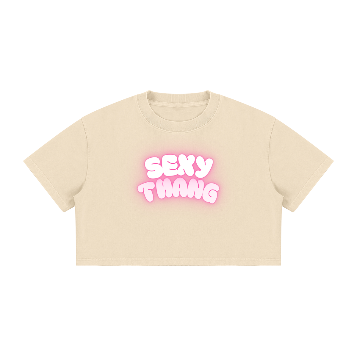 Women's Mineral Wash Cotton Crop T-Shirt