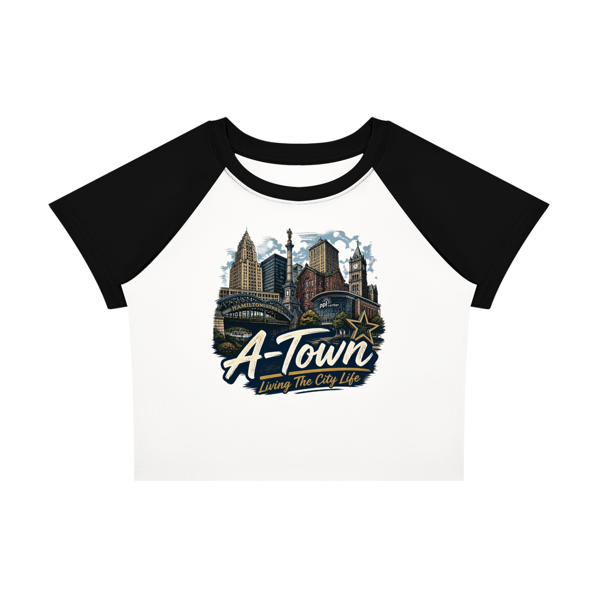 Women’s Raglan Color Block Baby T-Shirt: A-Town City Living