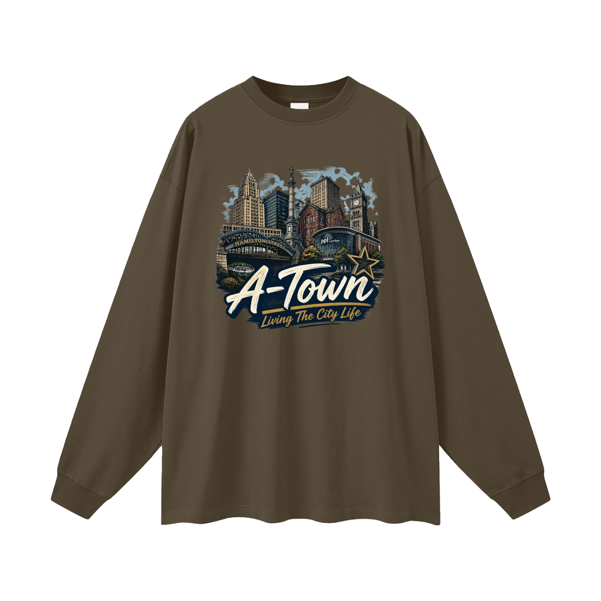 A-Town/Allentown Men's Oversized Long Sleeve T-Shirt