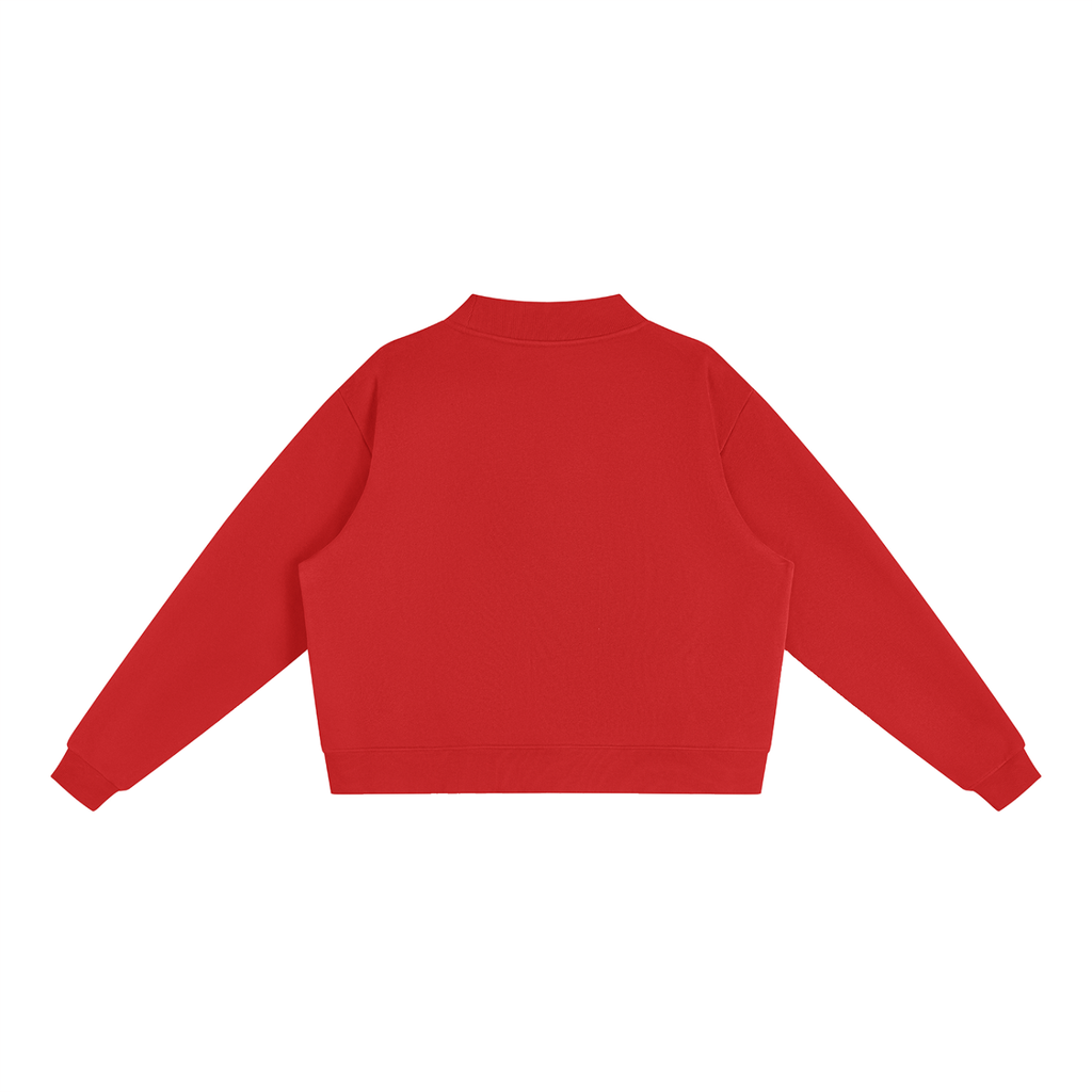 Women's Essential Fleece Mock-Neck Crew Sweatshirt