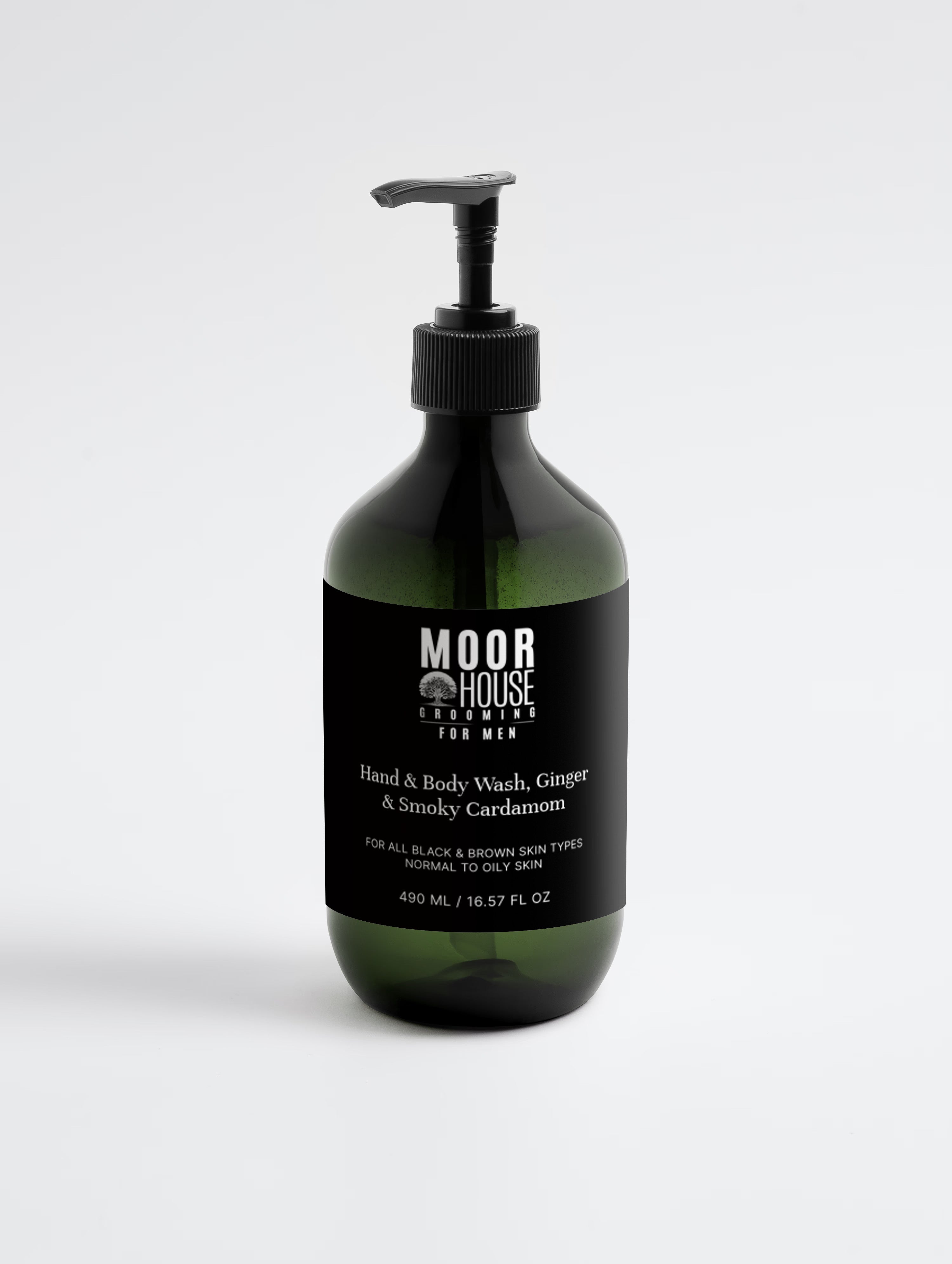 Moor House Grooming For Men Premium Hand & Body Wash, Ginger & Smoky Cardamom