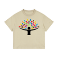 Girls "Spread Love" Kid's Loose Fit Drop Shoulder T-Shirt