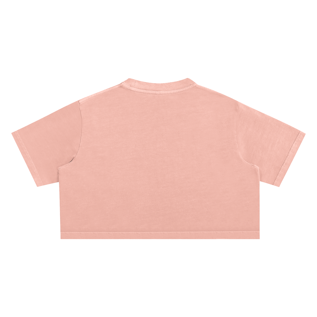 Slight Stretch Snow Washed Crop Top