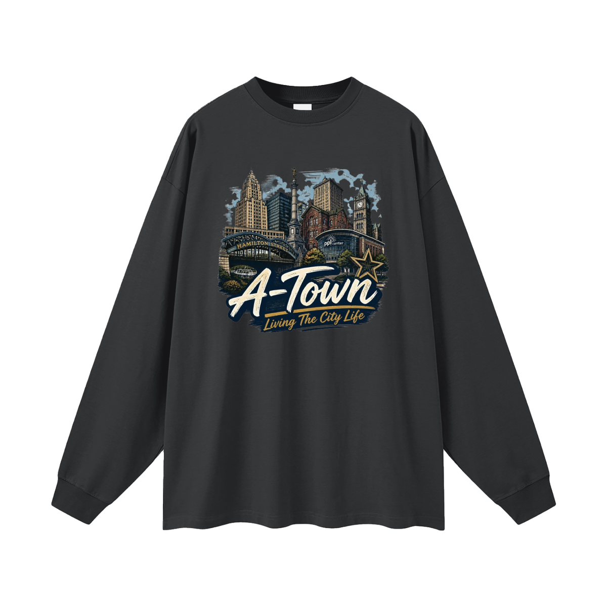 A-Town/Allentown Men's Oversized Long Sleeve T-Shirt