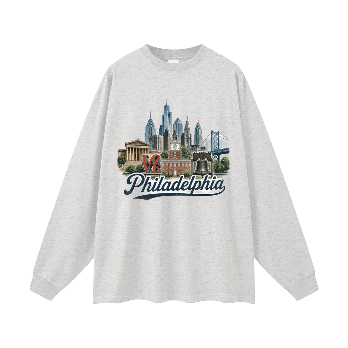 Philadelphia - Men's Oversized Long Sleeve T-Shirt