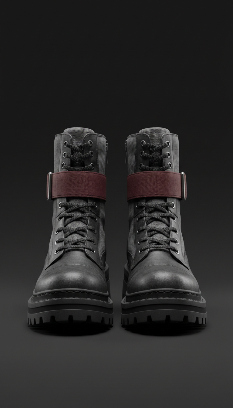 Chunky Urban Boots Monochrome