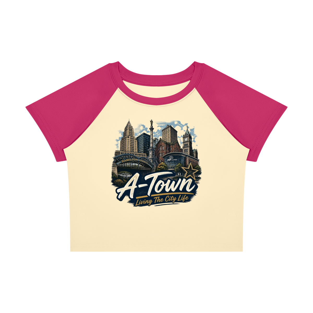Women’s Raglan Color Block Baby T-Shirt: A-Town City Living