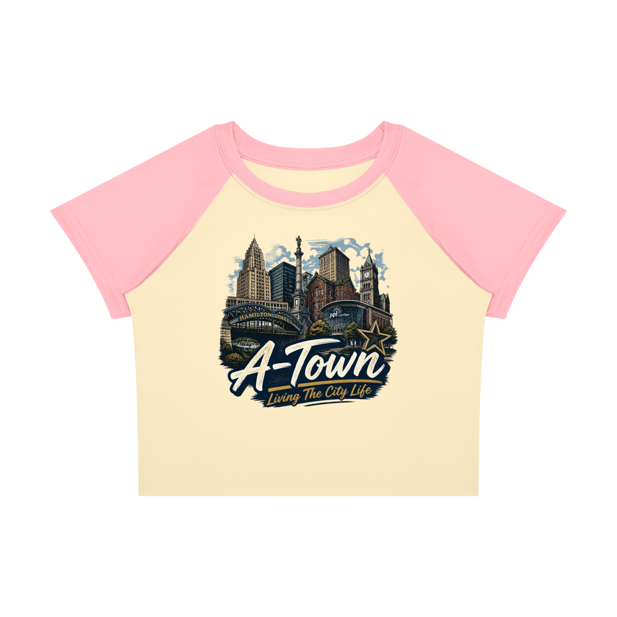 Women’s Raglan Color Block Baby T-Shirt: A-Town City Living