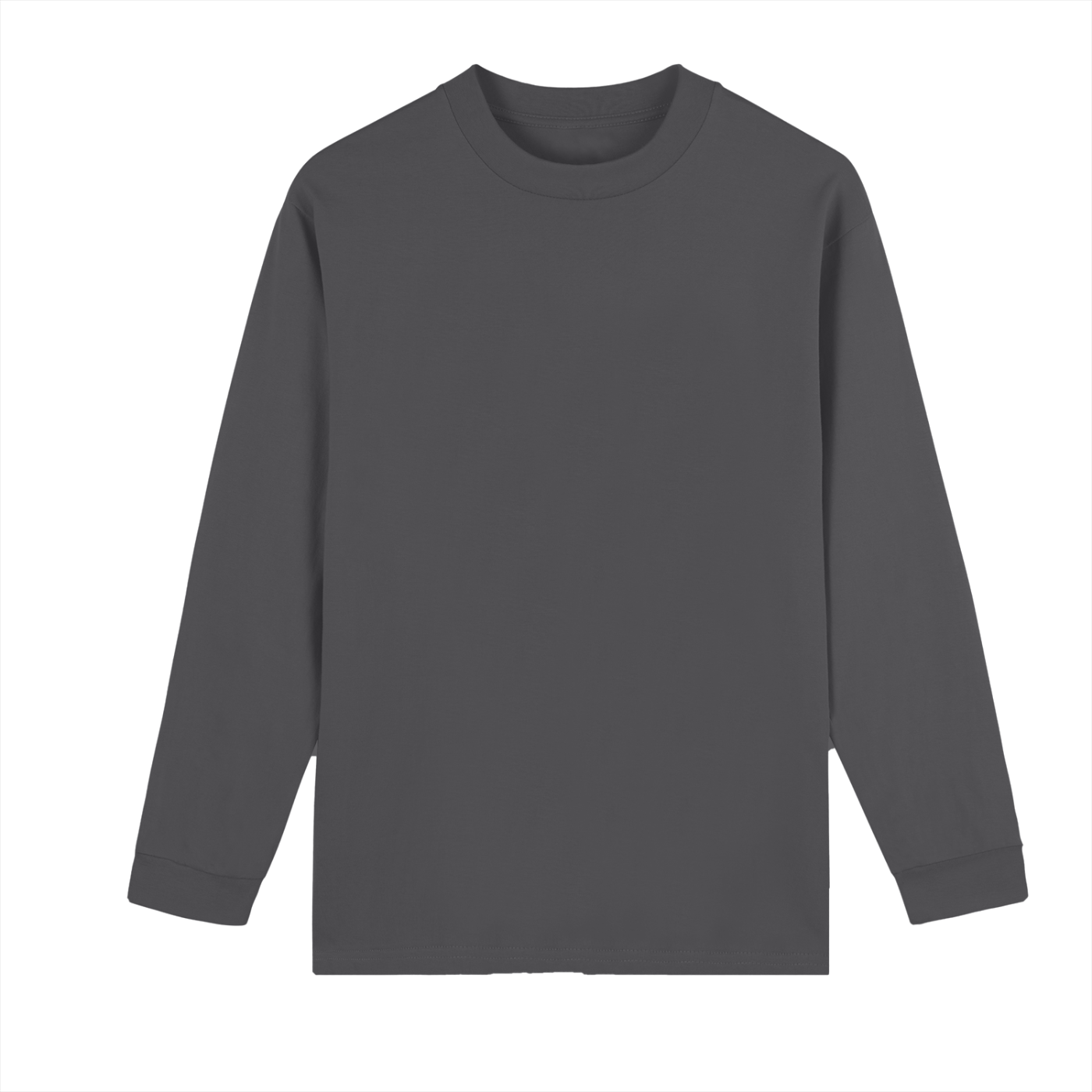 mens Crew Neck Drop Shoulder Long Sleeve Shirt