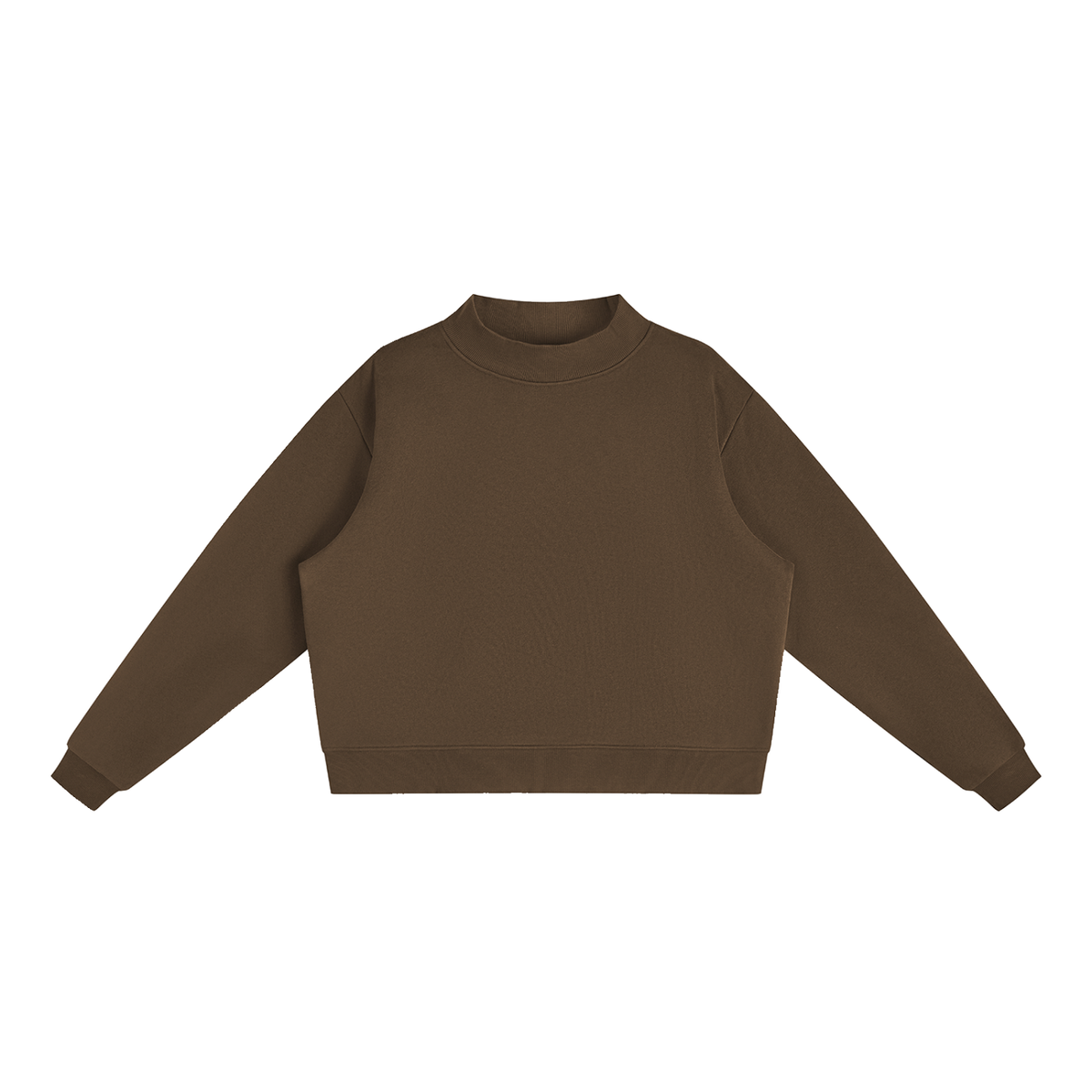 Women's Essential Fleece Mock-Neck Crew Sweatshirt
