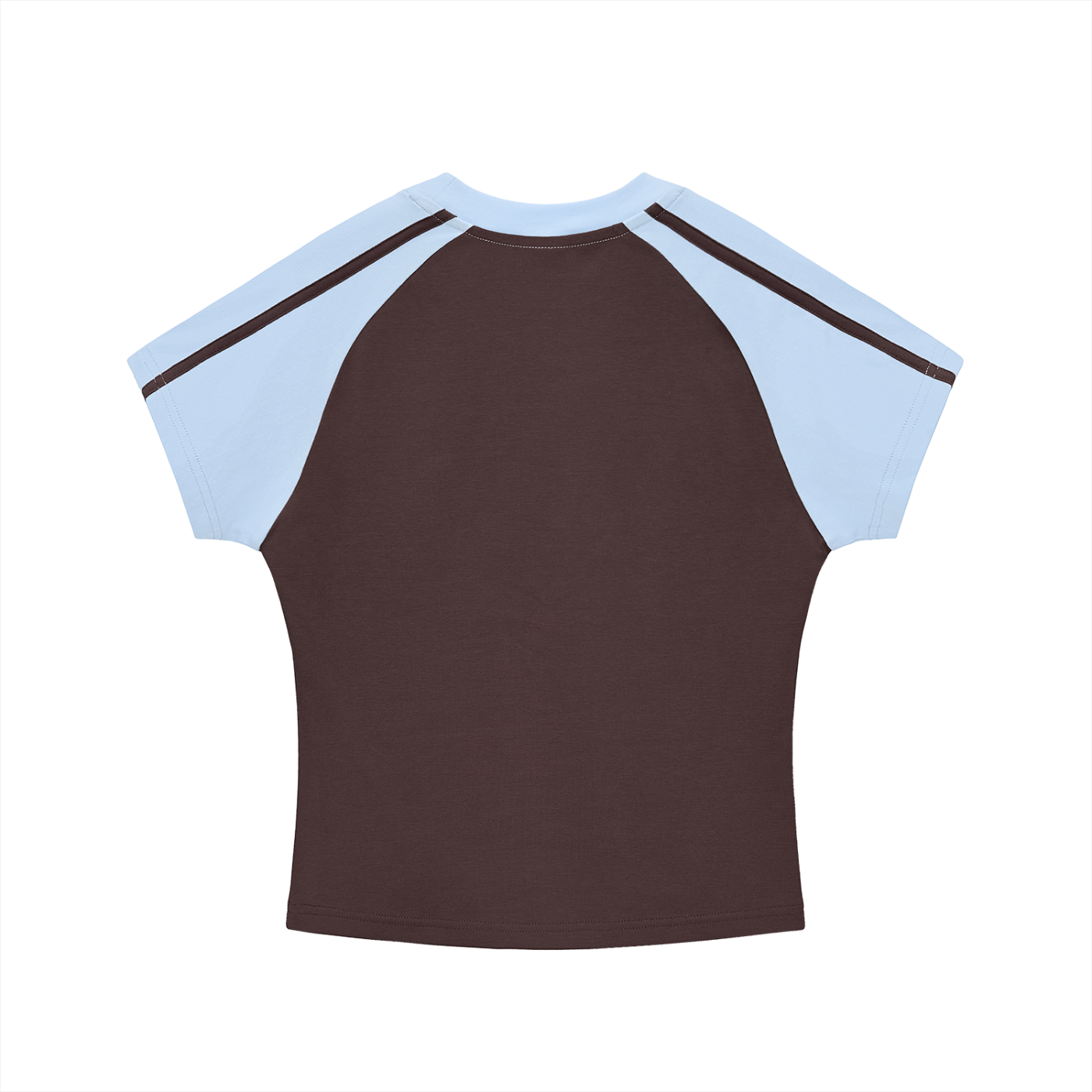 Women's Contrast Stripes Bodycon Raglan  Sleeve T-Shirt