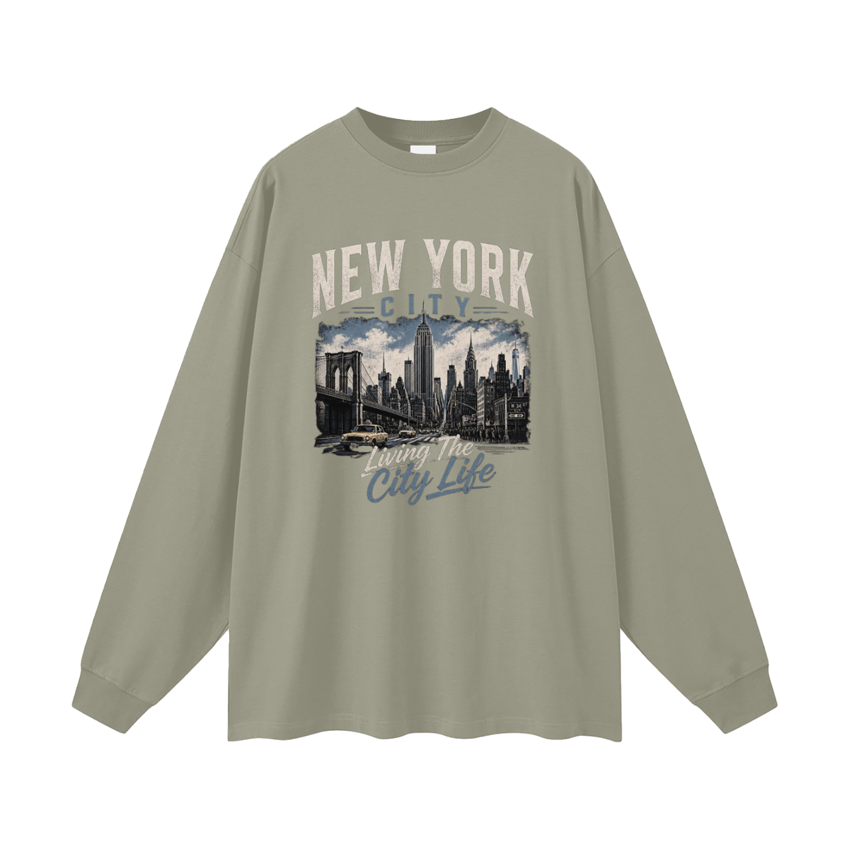 New York - Men's Oversized  Long Sleeve T-Shirt