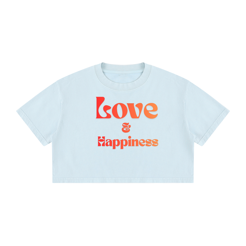 Women's Mineral Wash Cotton Crop T-Shirt