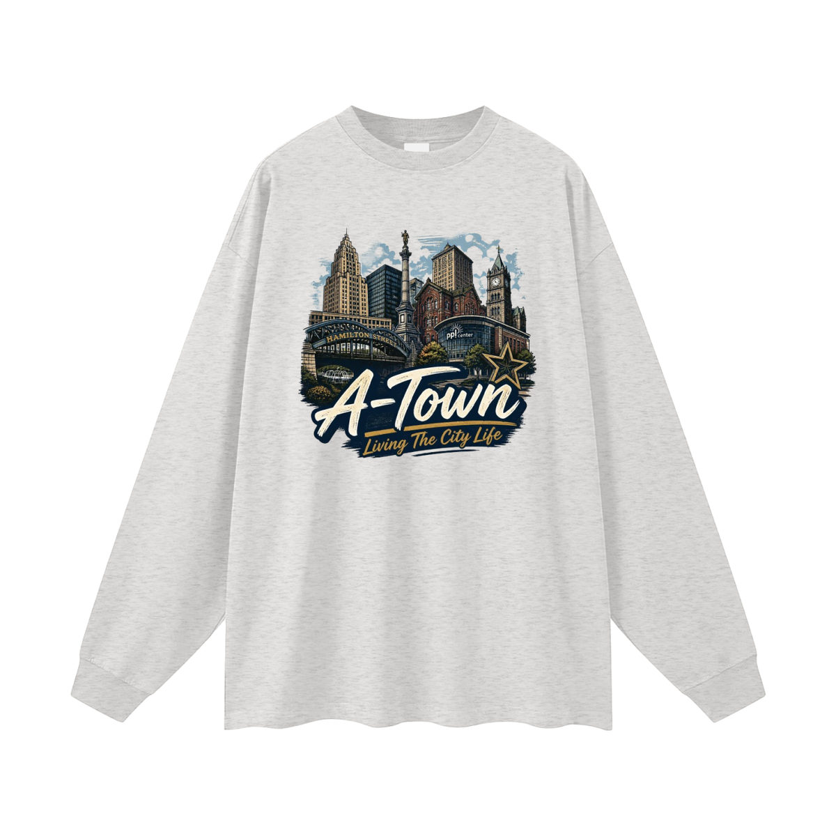 A-Town/Allentown Men's Oversized Long Sleeve T-Shirt