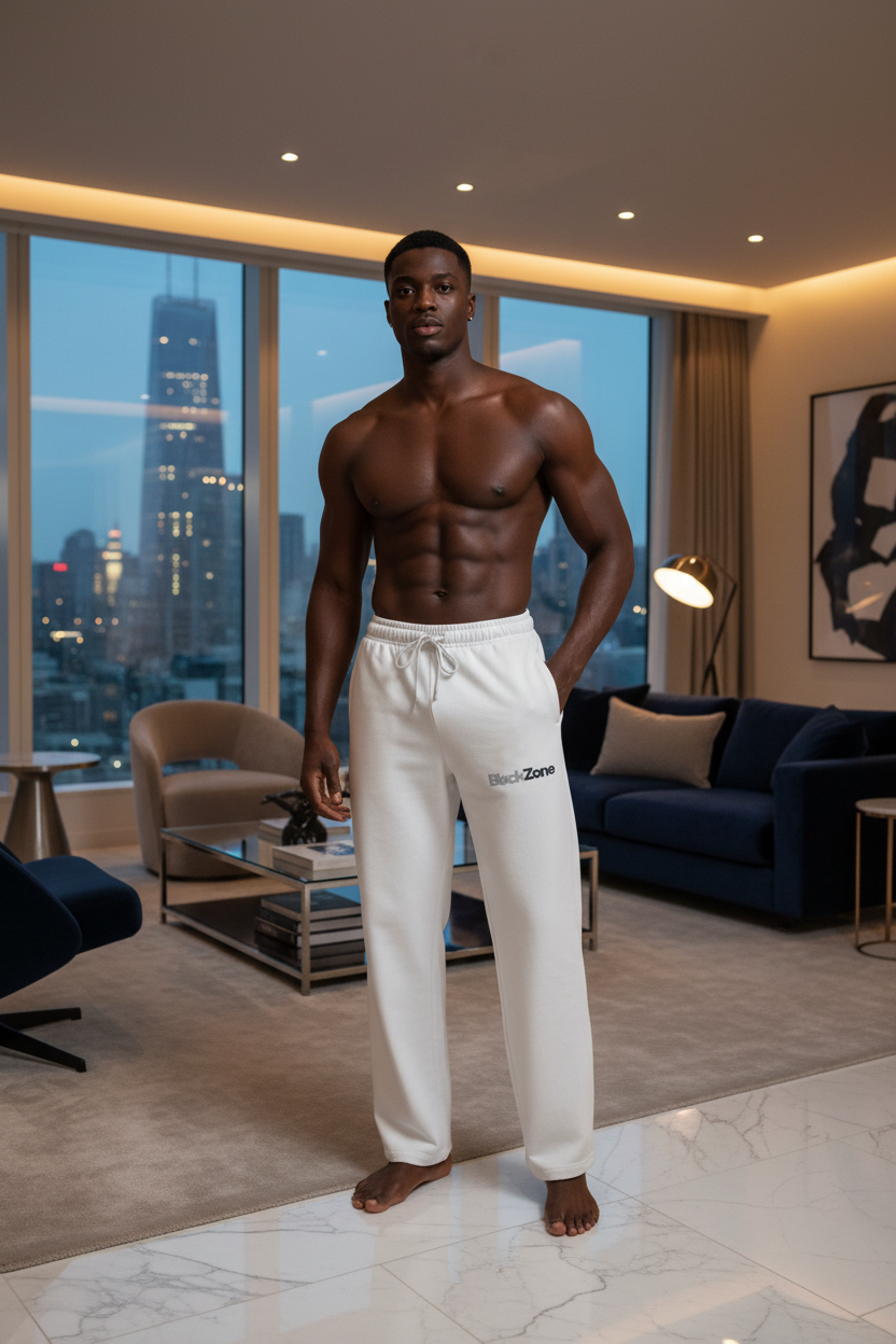 Men's Heavyweight Cotton Blend Sweatpants – 430 GSM Streetwear Joggers