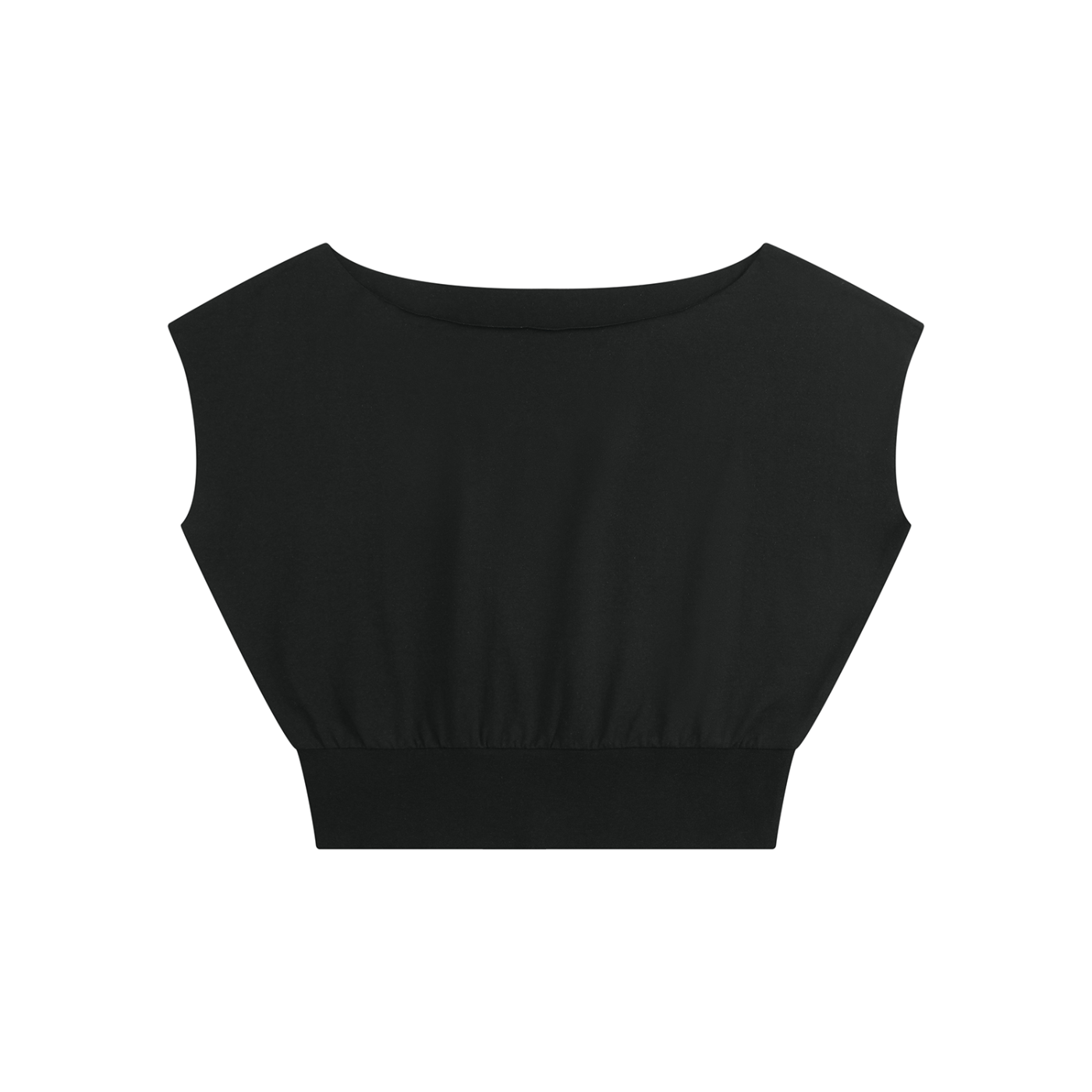 Women’s Boatneck Raw Edge Crop T-Shirt