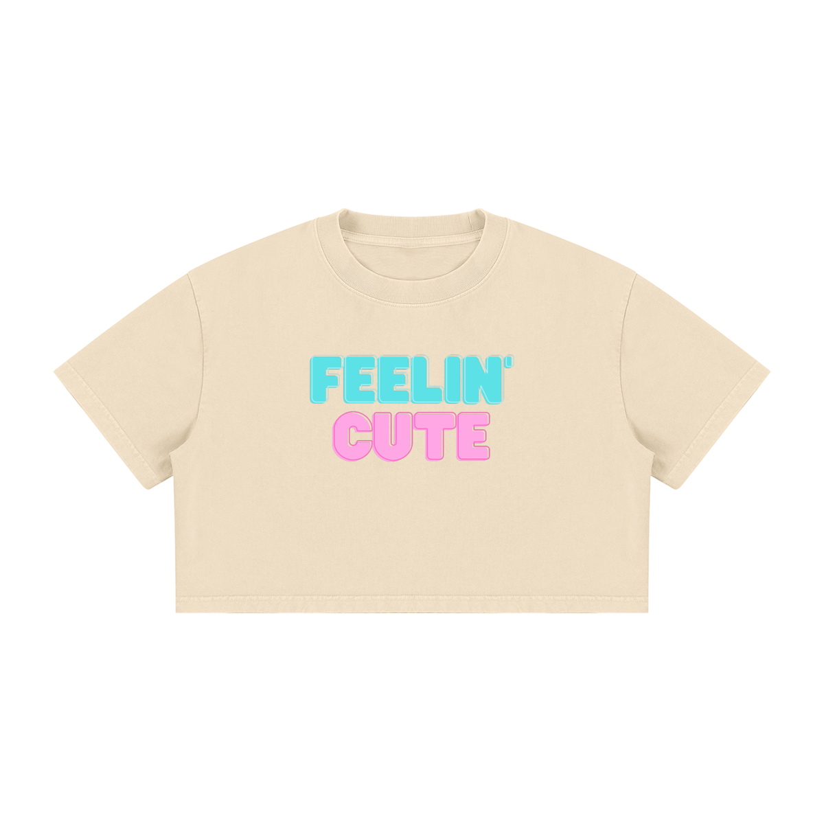 Women's Mineral Wash Cotton Crop T-Shirt