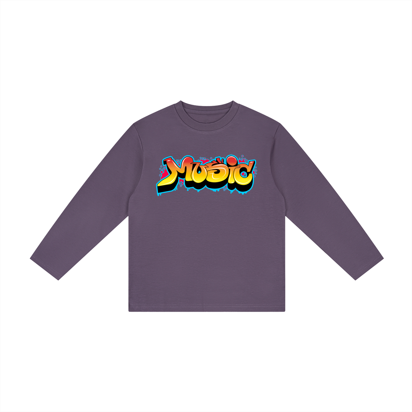 Girls Music Drop Shoulder Long Sleeve T-Shirt