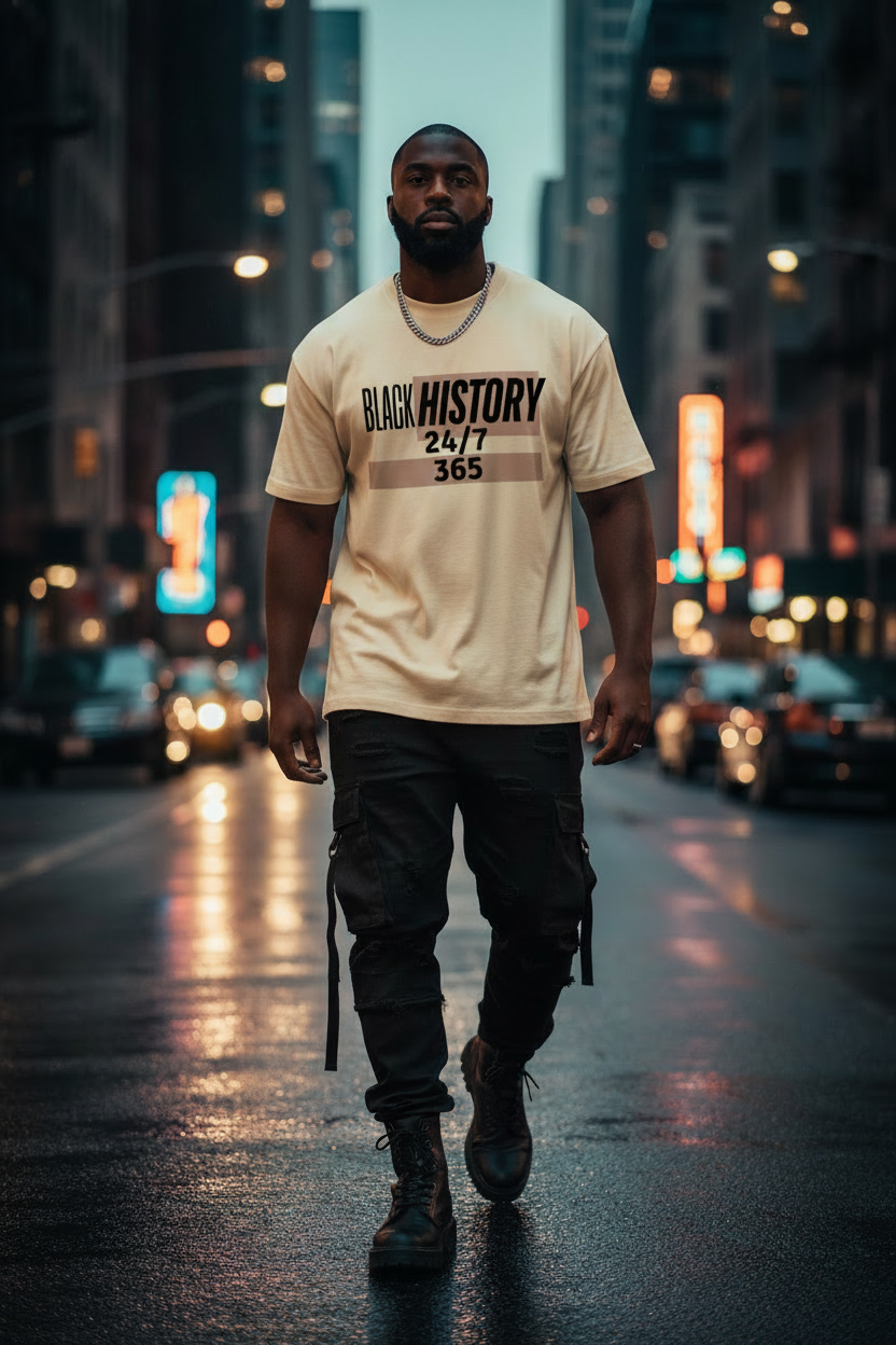 Black History 24/7  365 - Oversized T-Shirt