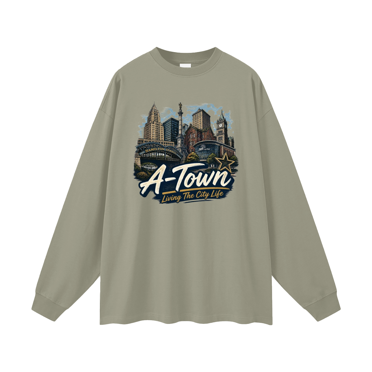 A-Town/Allentown Men's Oversized Long Sleeve T-Shirt
