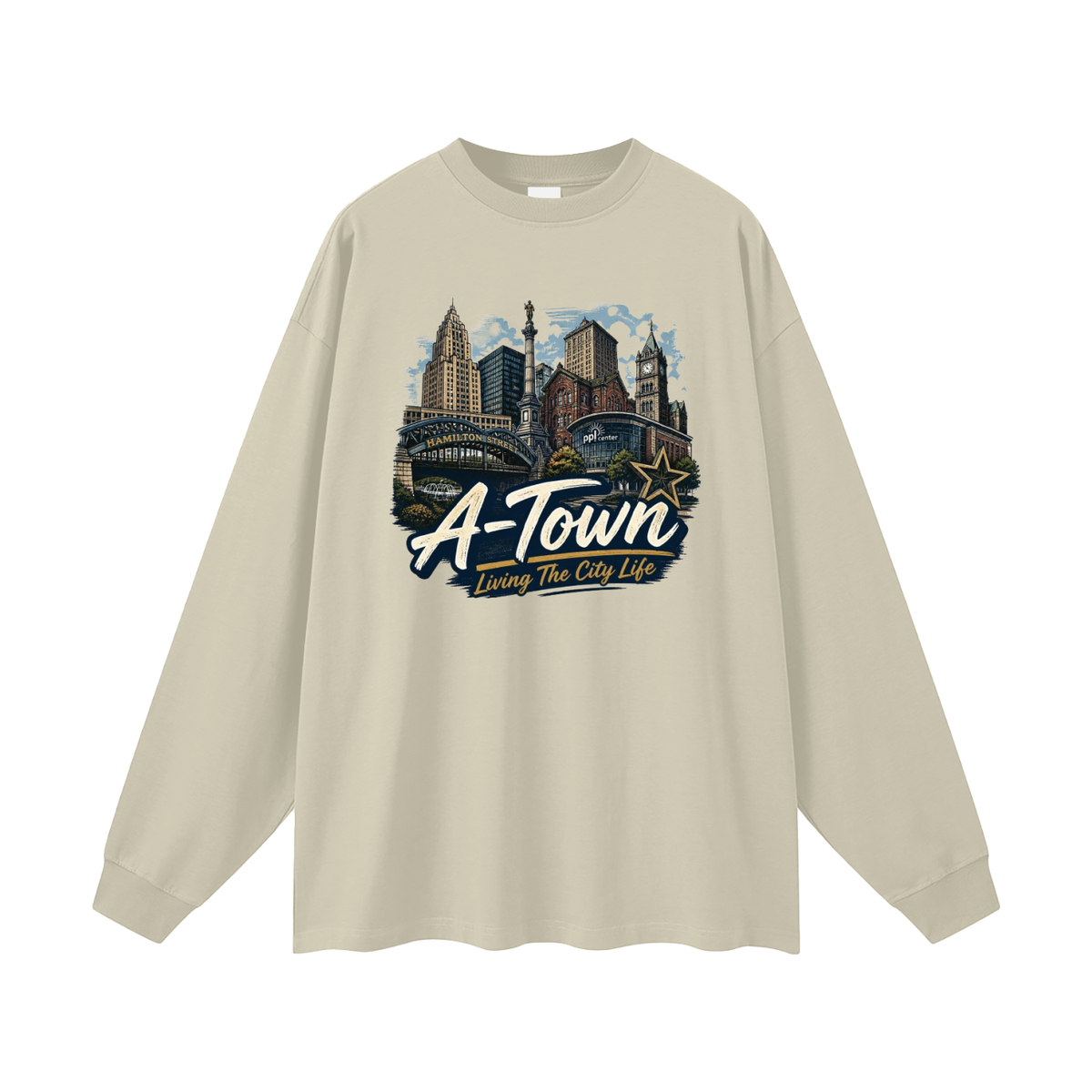 A-Town/Allentown Men's Oversized Long Sleeve T-Shirt