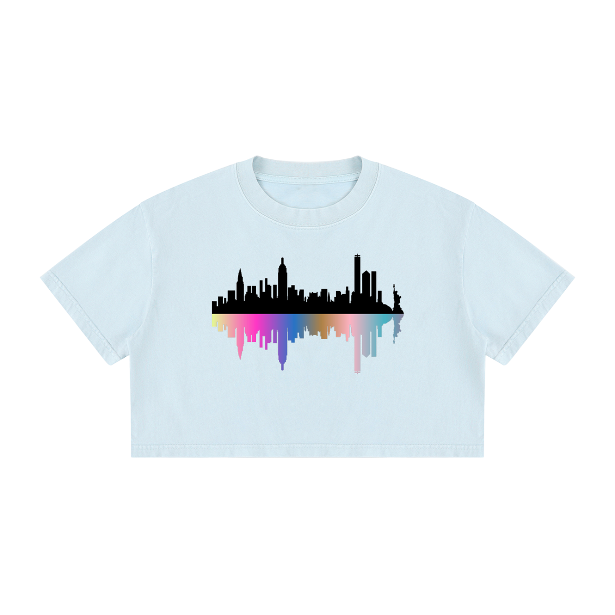 Women's Mineral Wash Cotton Crop T-Shirt