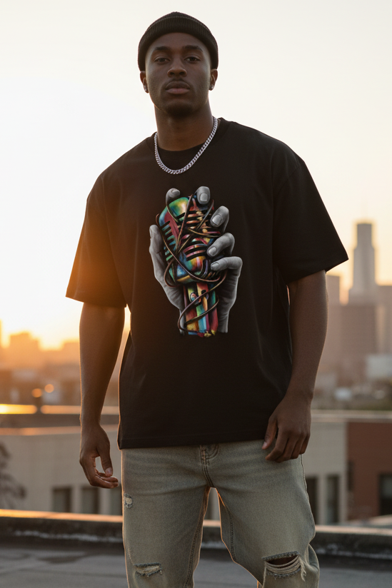 Men's Oversized T-Shirt: Grab The Mic