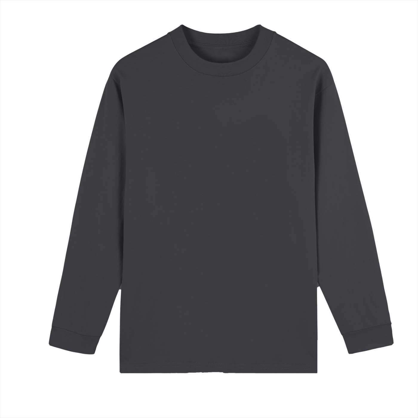 mens Crew Neck Drop Shoulder Long Sleeve Shirt