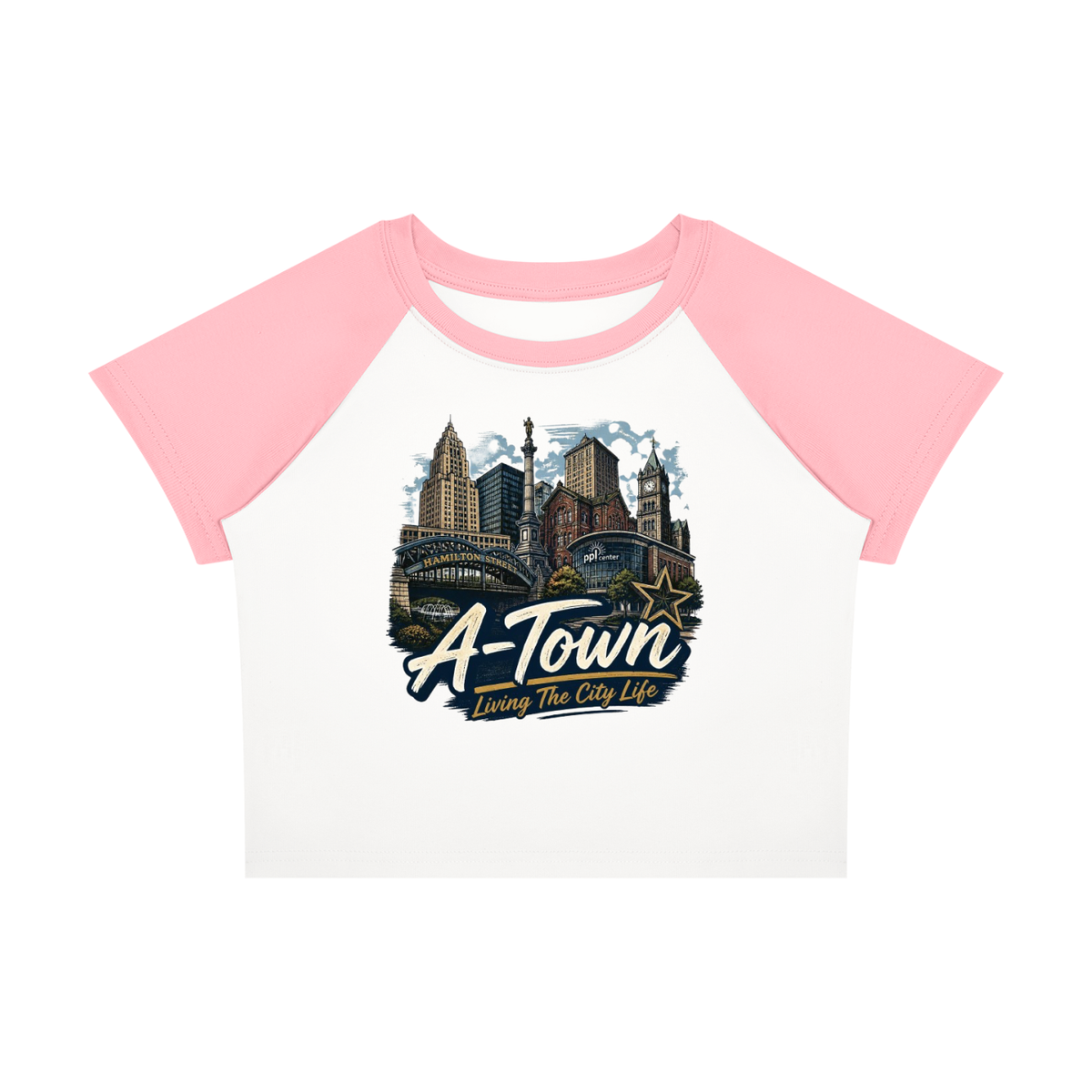 Women’s Raglan Color Block Baby T-Shirt: A-Town City Living