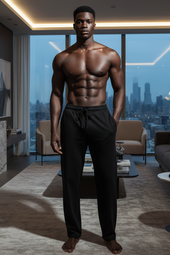 Men’s Heavyweight Sweatpants – 430 GSM Cotton Blend Streetwear Joggers