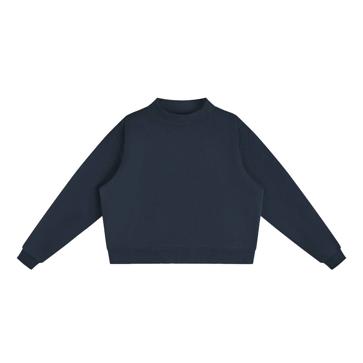 Women's Essential Fleece Mock-Neck Crew Sweatshirt