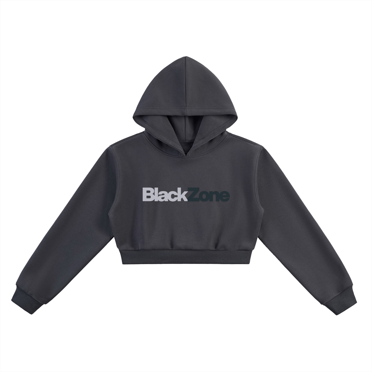 BlackZone Women’s Cropped Hoodie – 350 GSM Cotton Blend Streetwear