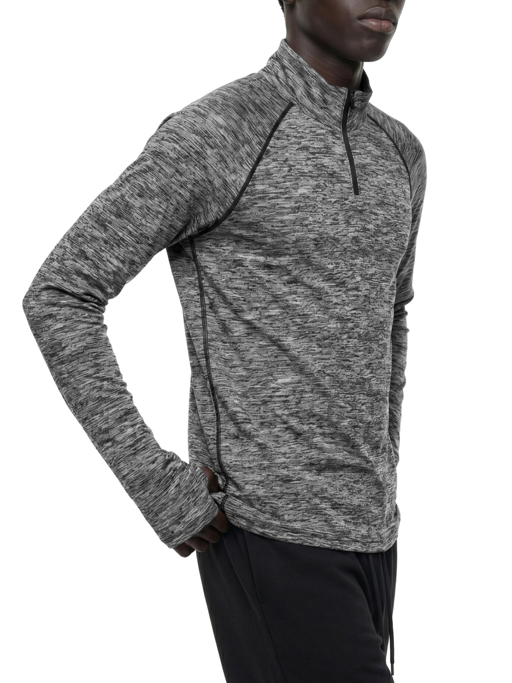 Men's Quarter-Zip Performance Long Sleeve T-Shirt