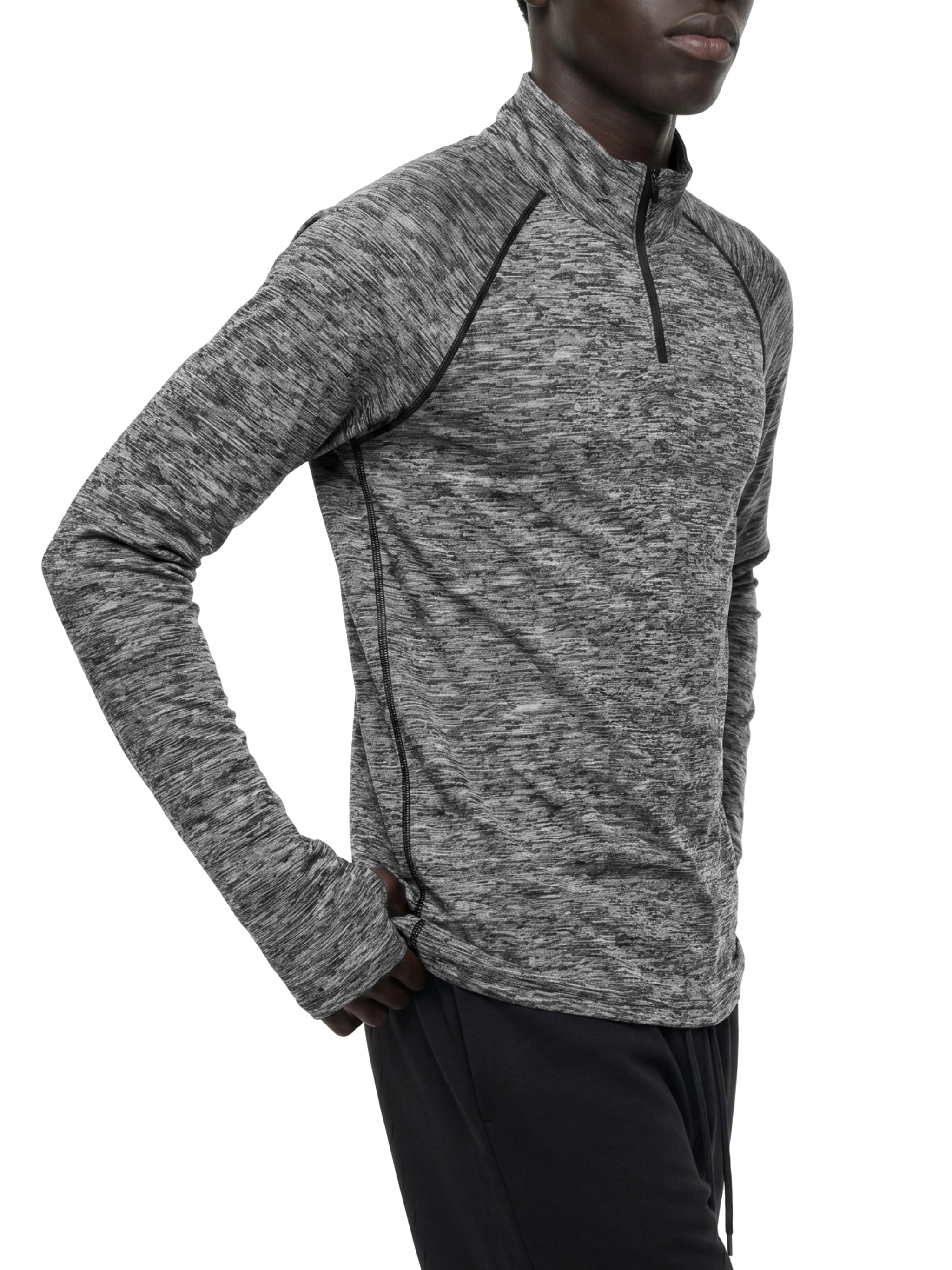 Men's Quarter-Zip Performance Long Sleeve T-Shirt