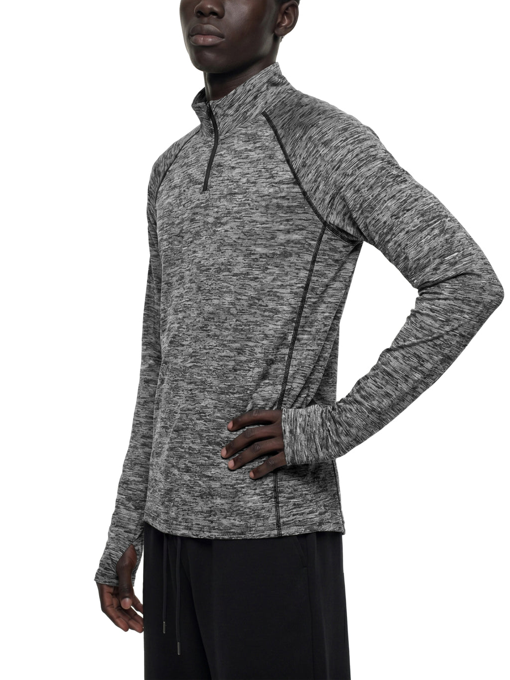 Men's Quarter-Zip Performance Long Sleeve T-Shirt