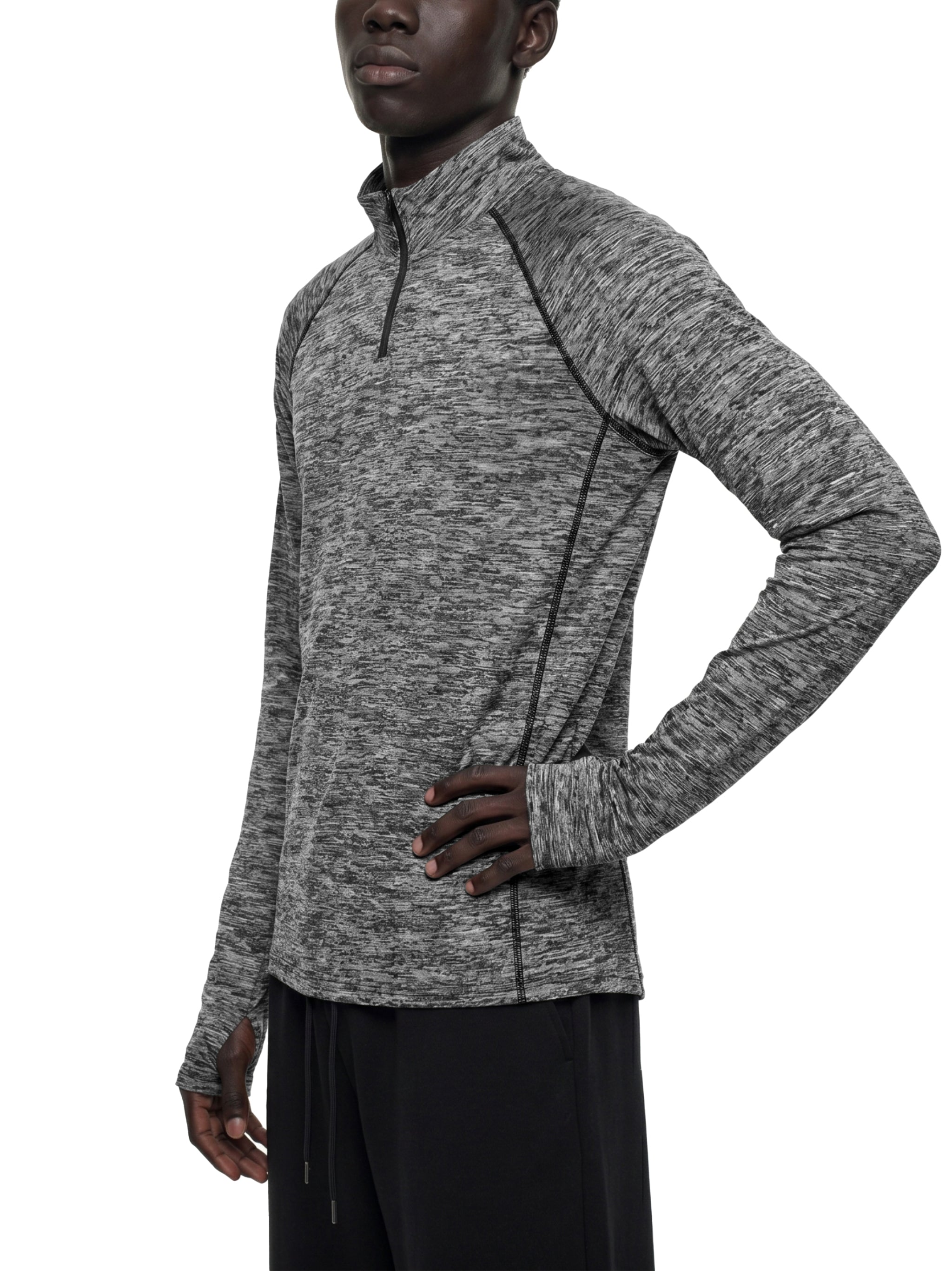 Men's Quarter-Zip Performance Long Sleeve T-Shirt