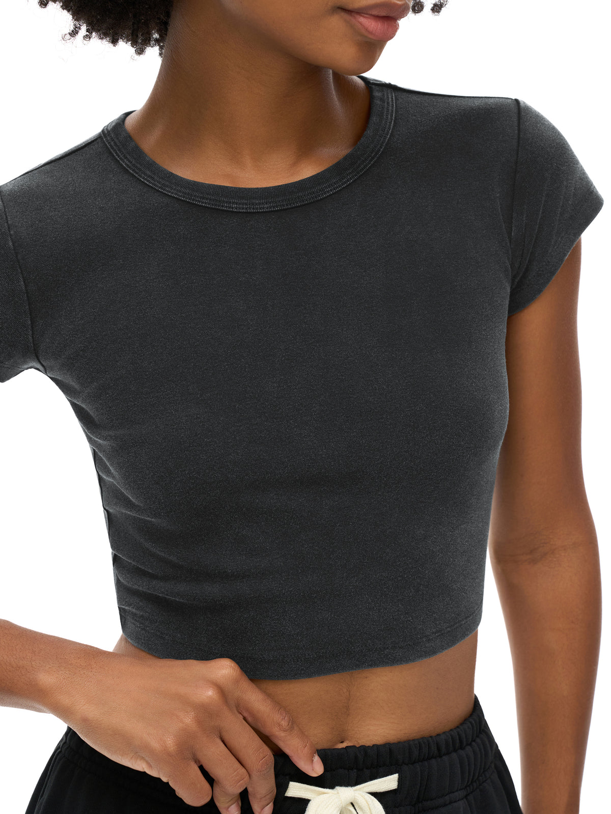 Woman's Snow Washed Crop Top