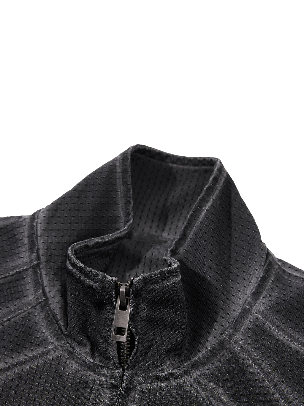 Vintage Wash Mesh Full-Zip Vest
